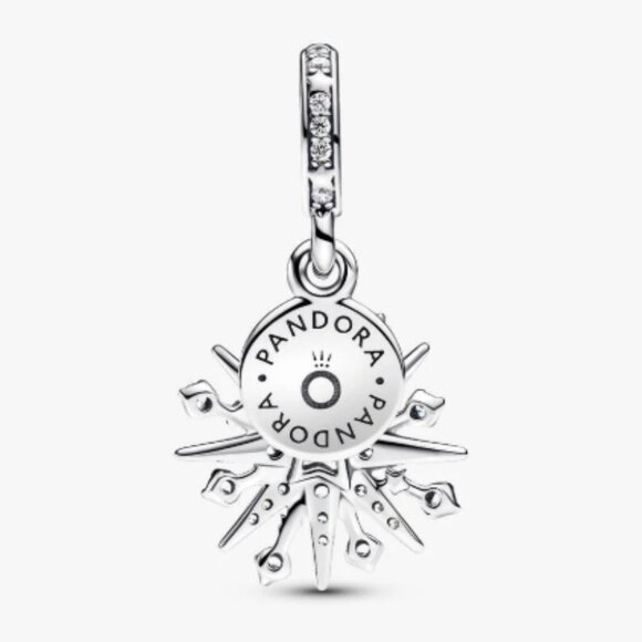 Pandora Sparkling Firework Double Dangle Charm - Picture 2 of 8
